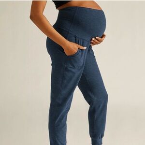 Spacedye Beyond the Bump Maternity Midi Jogger, Nocturnal Navy color, size L